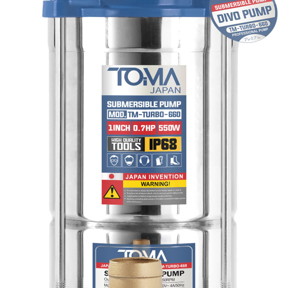 ปั๊มจุ่ม TOMA JAPAN รุ่น TM-TURBO-660 ขนาด 1 นิ้ว 0.7HP 550W_5